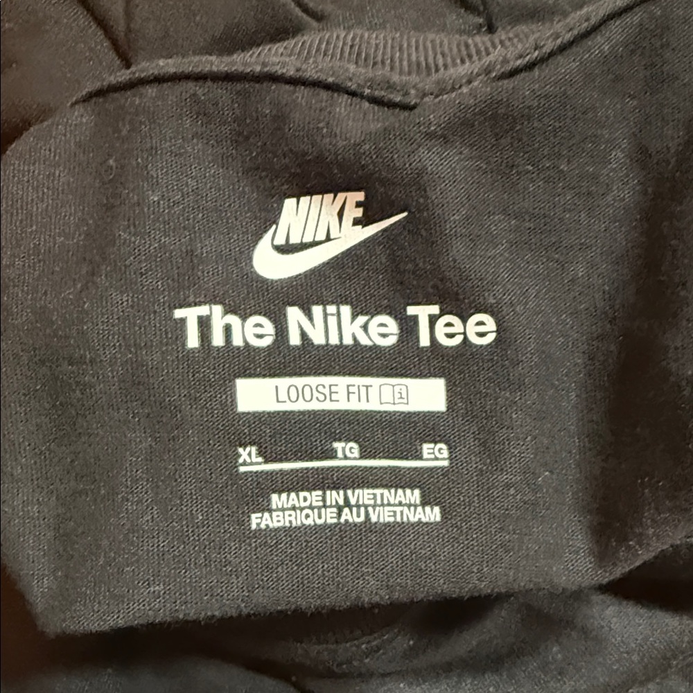Nike Black Tee with Multicolor Logo - Picture 3 of 4